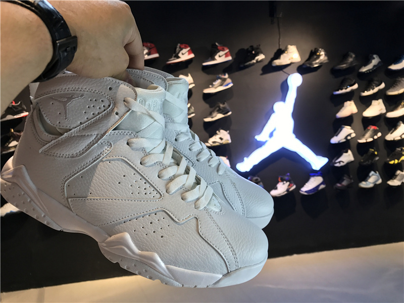 2017 Jordan 7 Pure Money White Shoes